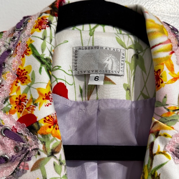Alberto Makali Floral Embellished Blazer Size 6 - Picture 5 of 8
